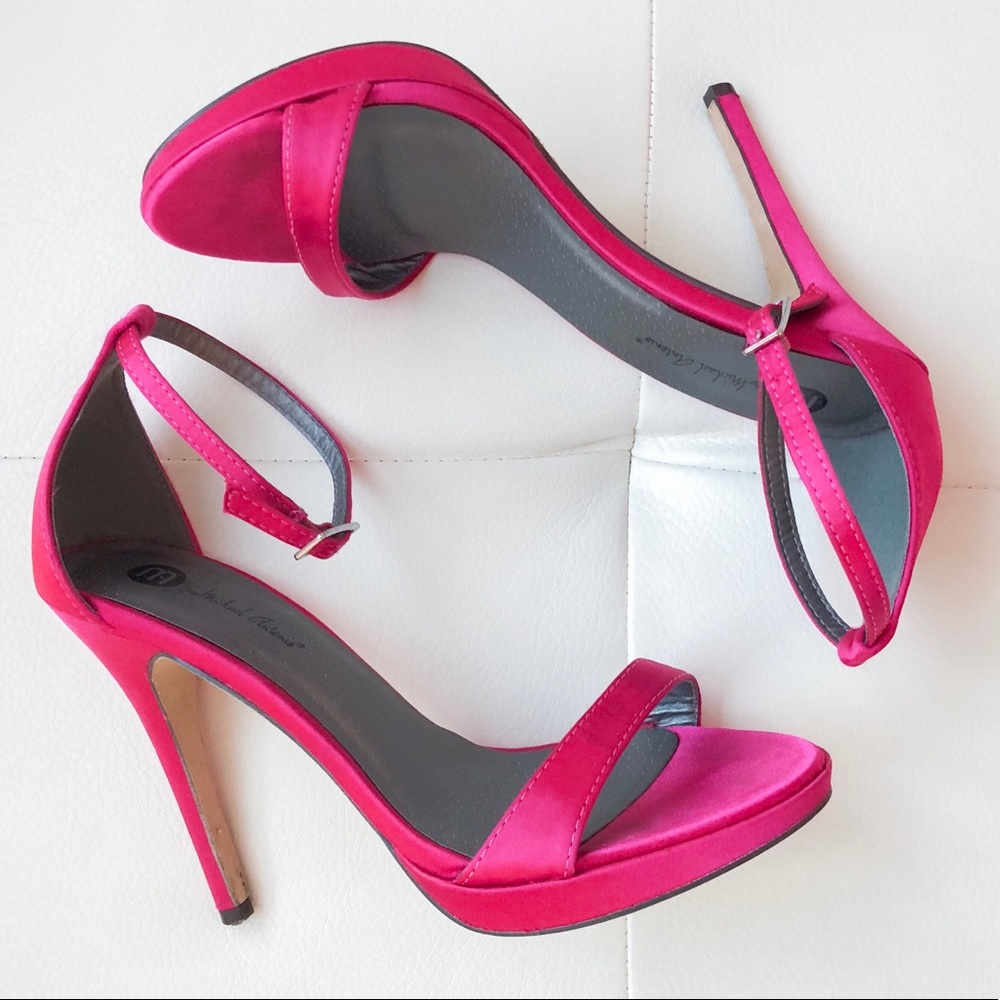 Pink Ankle Strap Heels